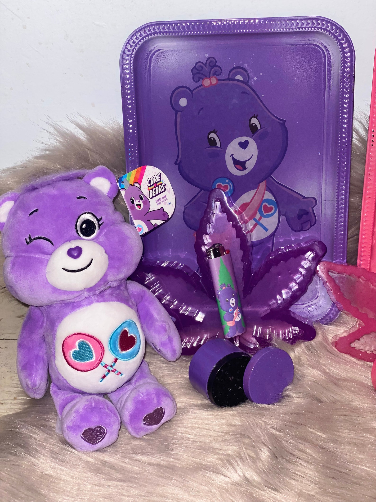 Care Bear Rolling Tray/ Stash Jar Set Etsy