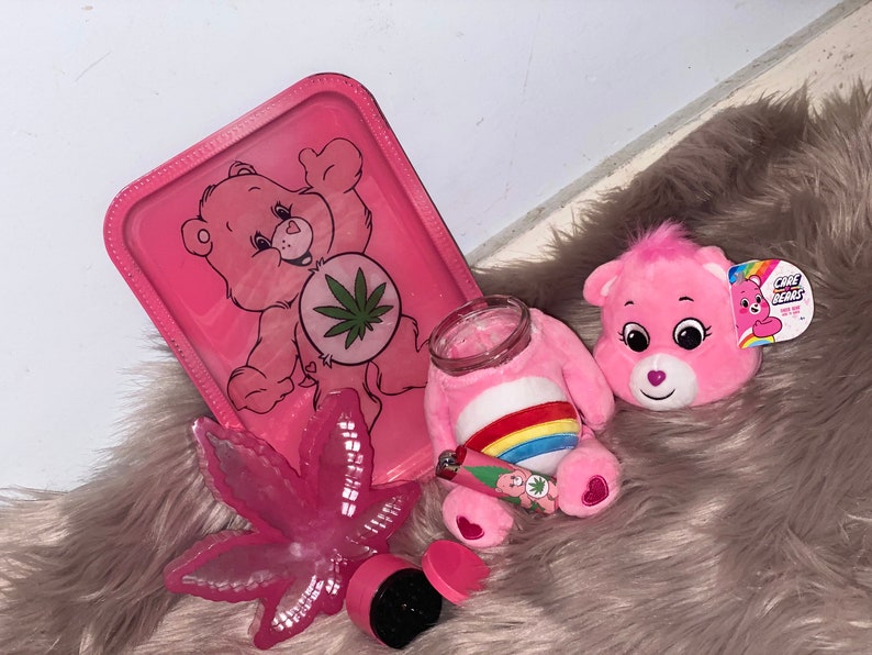 Care Bear Rolling Tray/ Stash Jar Set Etsy