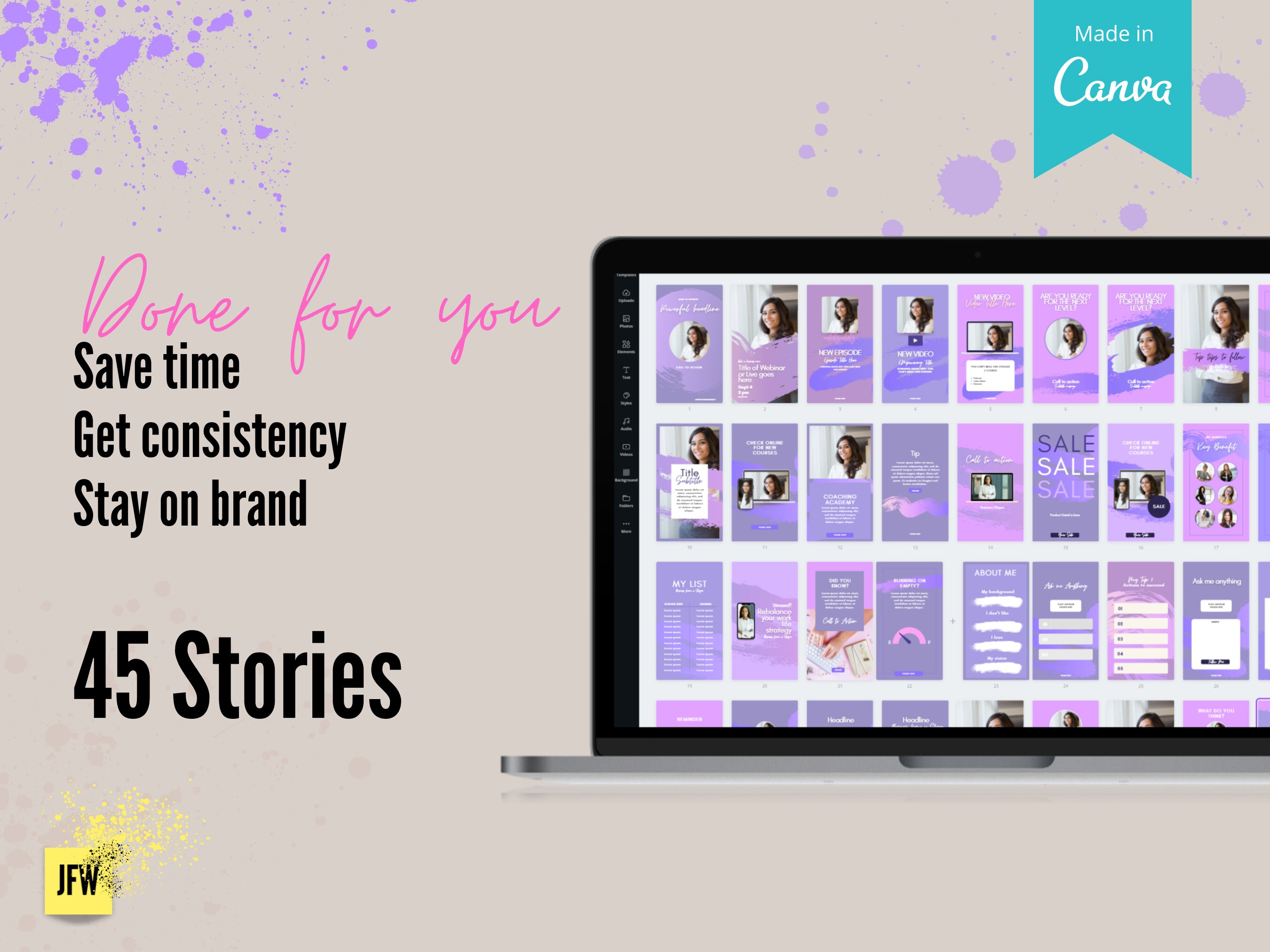 45 Stories Templates INSTANT DOWNLOAD Canva Templates Etsy UK