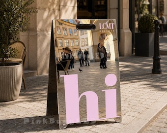 Metal A Frame Sign, A Board Pavement Sign, Sandwich Board Sign For Businnesses,  Stainless Steel Sidewalk Cafe Display Board