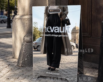 Metal A Frame Sign, A Board Pavement Sign, Sandwich Board Sign For Businnesses,  Stainless Steel Sidewalk Cafe Display Board