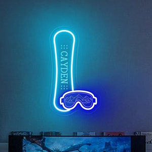 Custom Snowboard Skis Name Sign, Skateboard Shop Decor, Snowboard Goggles Name Sign,Apres Ski WAll Decor,,Chirstmas Gift, Best Skier Gifts