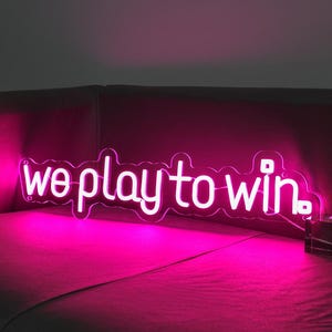 Wir spielen, um LED-Neon-Spielraumlicht-dekor-Zeichen zu gewinnen, handgemachtes Gamer-Back-Dekor, Gaming-Neon-Vibes, Geschenk für ihn, Back to School Geschenk