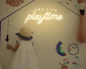Long Live Playtime Neon Sign: Kids Room Light Art