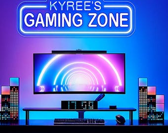 Custom Gamer Name Neon Sign: Personalized Gaming Zone LED Wall Decor