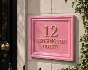 Custom Cast Address Sign, Custom House Number Address Sign, Modern House Plaque, Custom House Plaque, Housewarming Gift