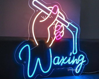 Waxing Neon Sign: Spa & Beauty Salon Wall Decor
