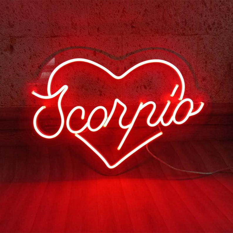 Customizable Zodiac LED Neon Wall Art,LED Neon Sign for Zodiac Home Decor,Personalized Zodiac Sign Gift Idea,Love Sign Wall Decor Scorpio