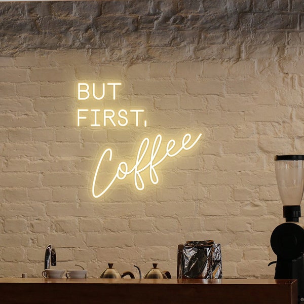 But First Coffee Neon Sign,Cafe Neon Decoration,But First Coffee Light Decor,Coffee Lover Sign,Shop wall art,christmas craft,Christmas gift