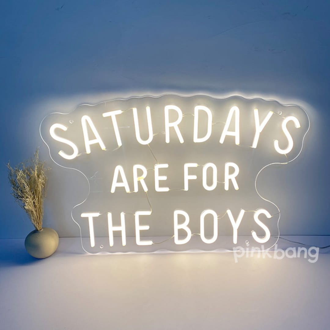 Saturdays Are for the Boys Neon Sign,boy Room Decor,kids Room Wall