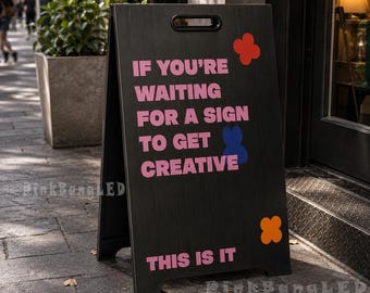 Modern Chrome A-Frame Sidewalk Sign, A Board Pavement Sign, Sign For Cafes, Exchange Offices, Barbershop, Sidewalk Sign, Custom Store Sign