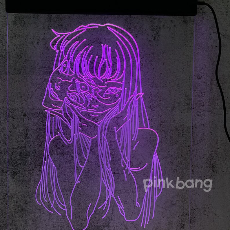 Kawakami Tomie かわかみ とみえ Led Wall Light Sign Etsy Canada