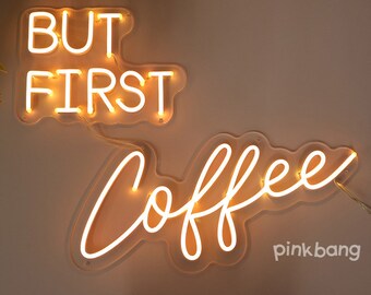 カスタムRGBネオンサイン：まずはコーヒー、色が変わるLED - Etsy 日本