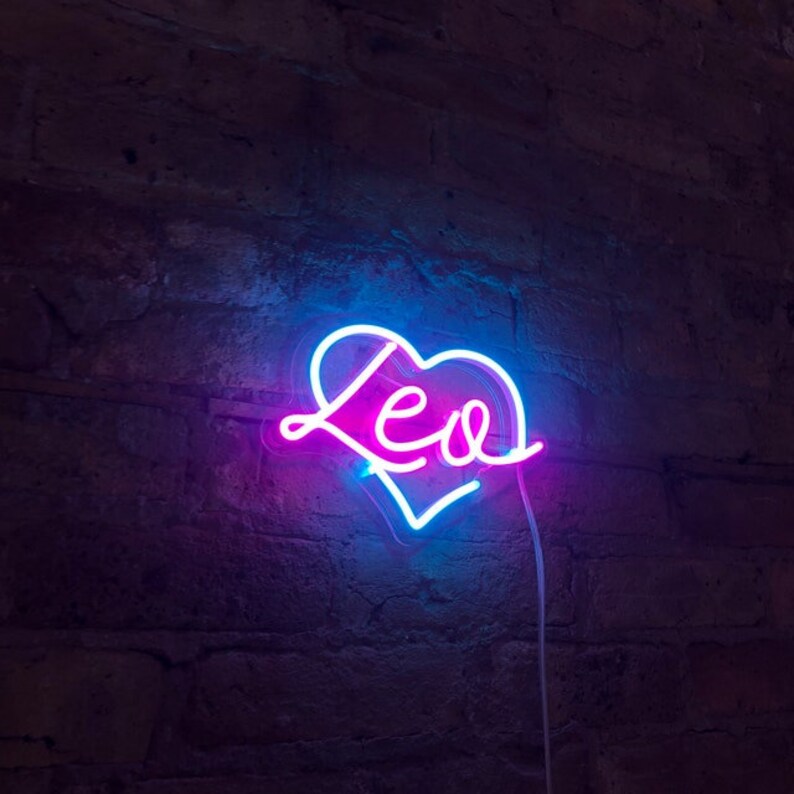 Custom Zodiac Led Neon Wall Decor Light Signhandmade Zodiac Etsy