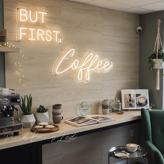 But First Coffee Neon Sign,cafe Neon Decoration,cafe Bar Decor