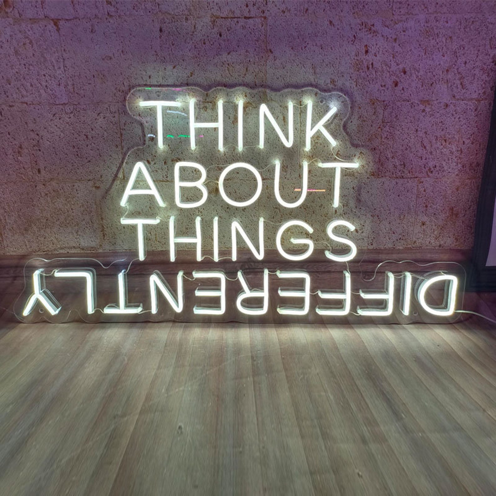 Think About Things Differently Led Neon Living Room Wall Light - Etsy