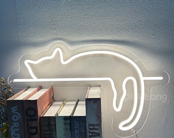 Cute Cat Neon Sign,Kid Room Wall Light,Handmade LED Neon,Children room decoration,Back to School Gifts,Christmas home decor