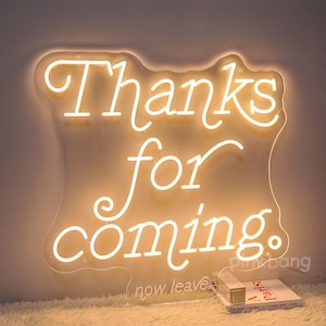 Thanks for coming Neon Sign,Party Neon Welcome Sign,Thanksgiving Home Decor,Living Room Decor,Shop Signage NeonBack to School Gifts