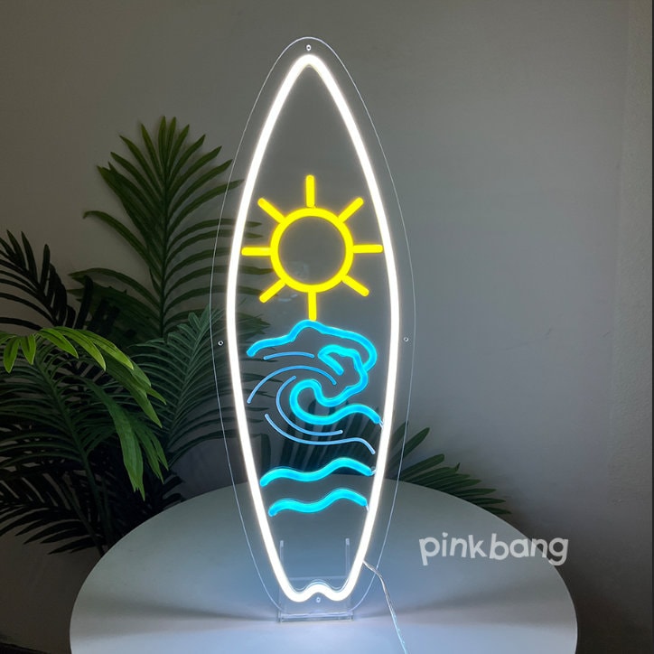 コナビール⭐︎ダイヤモンドヘッド⭐︎SURF⭐︎サーフィン⭐︎LED看板 Surfboard LED Neon Sign: Beach House Wall Art - Etsy