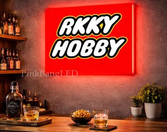 Custom 3D Printed Logo Lightbox: Personalized Side-Lit LED Sign for Business Logo,  Business Wall Decor