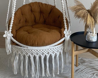 Hanging chair, Macrame swing, hängesessel, Swing chair, Macrame swing chair, hanging chair indoor, chair hanging indoor hammock, chair swing