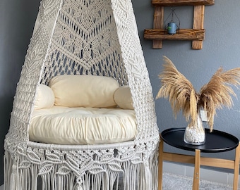 Hanging chair, Macrame swing, hängesessel, Swing chair, Macrame swing chair, hanging chair indoor, chair hanging indoor hammock, chair swing