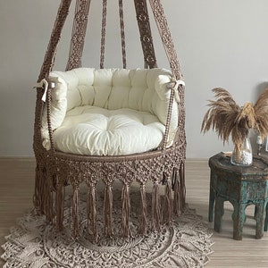 Hanging chair, Macrame swing, hängesessel, Swing chair, Macrame swing chair, hanging chair indoor, chair hanging indoor hammock, chair swing
