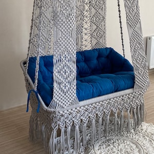 Macrame Hammock swing, Hanging Chair, hängesessel, Swing chair, Rocking Chair, Macrame swing chair, hanging chair indoor, Outdoor swing