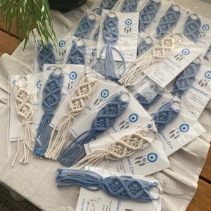 Custom Macrame Keychains For your guest for Wedding, Bridal Shower, Engagement and Bridesmaid gifts, Baby Shower, Birthday and Baptism gifts
