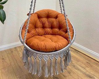 Macrame Swing, Hammock Chair, Macrame Hammock Chair, Macrame hanging chair, Macrame Swing Chair, indoor hammock chair, outdoor swing
