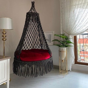 Macrame Swing, Hammock Chair, Macrame Hammock Chair, Macrame hanging chair, Macrame Swing Chair, indoor hammock chair, outdoor chair