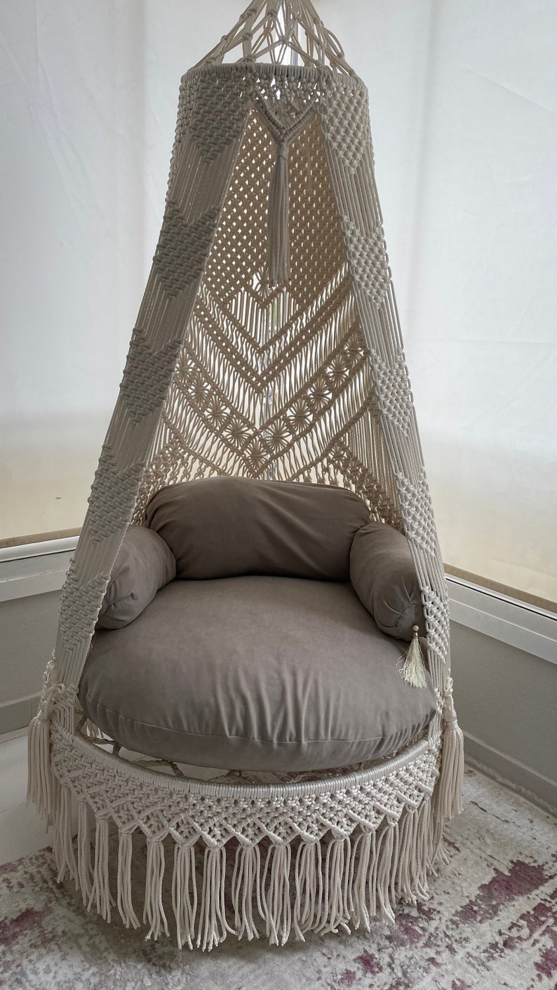 Hanging Chair Macrame Swing Hängesessel Swing Chair Etsy