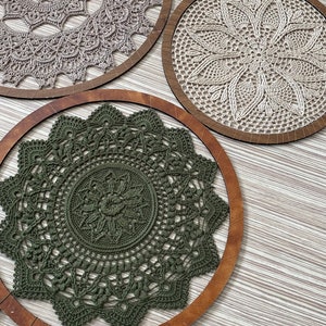 6 PCS Macrame Crochet Wall Decor, Boho Lace Set, Macrame Wall Art, Wall
