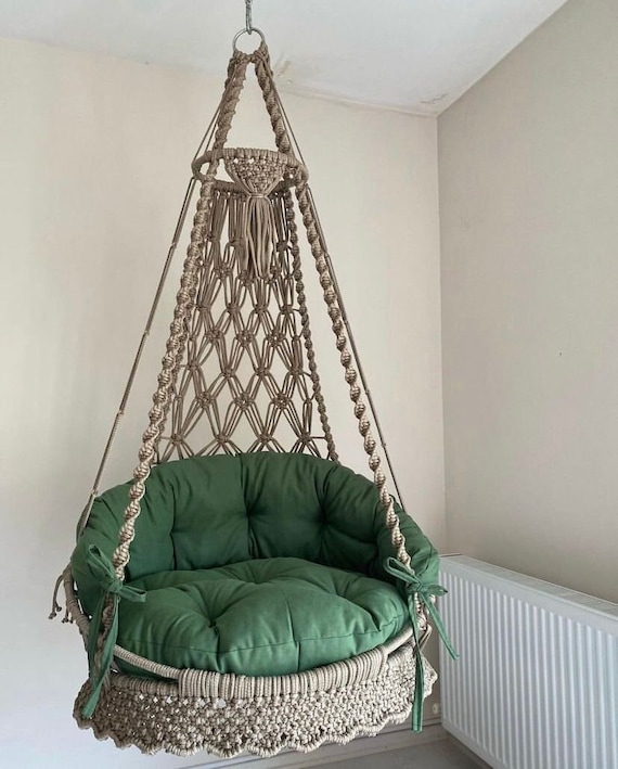 Macrame wall hanging swing Hanging adult and child chair Hanging Bed Weatherproof swing Outdoor swing Indoor Swing