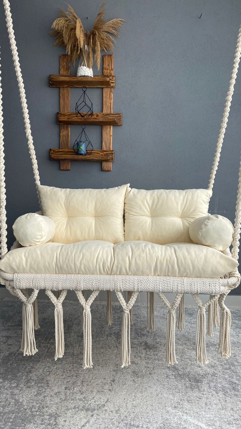 Macrame Hanging Chair Large Macrame Hammock Macrame Swing - Etsy
