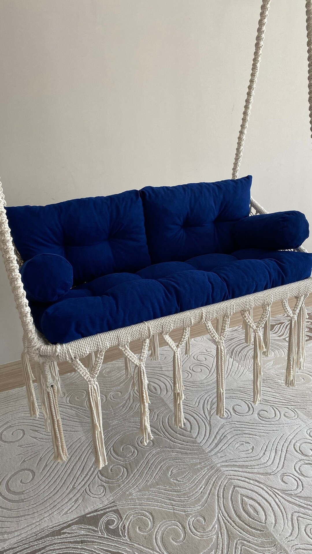 Macrame Hammock Chair Large Macrame Rectangle Swing Hanging Etsy