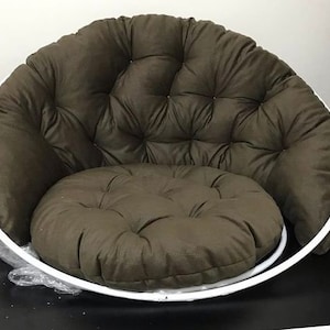 Round swing cushion, cushion for hanging chair, cushion for hammock, cushion for macrame swing chair, Macrame Hammock Cushion image 3