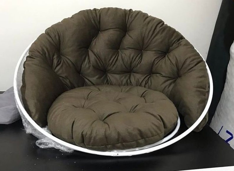 Round swing cushion, cushion for hanging chair, cushion for hammock, cushion for macrame swing chair, Macrame Hammock Cushion image 3