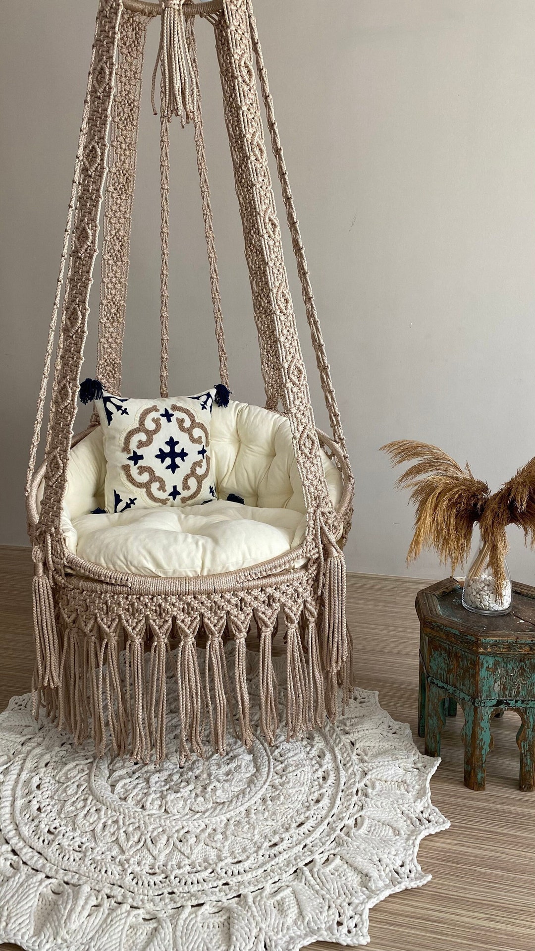 Hanging Chair, Macrame Swing, Hängesessel, Swing Chair, Macrame Swing  Chair, Hanging Chair Indoor, Chair Hanging Indoor Hammock, Chair Swing 