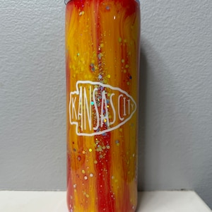 Kansas City Chiefs Epoxy Resin Tumbler | Kansas City Chiefs | KC Chiefs | Chiefs Nation | Patrick Mahomes | Travis Kelce | Chiefs |