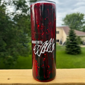 Minnesota Wild Epoxy Resin Tumbler | Minnesota Wild | NHL | NHL Tumbler | Minnesota Wild Accessories | Hockey Tumbler |
