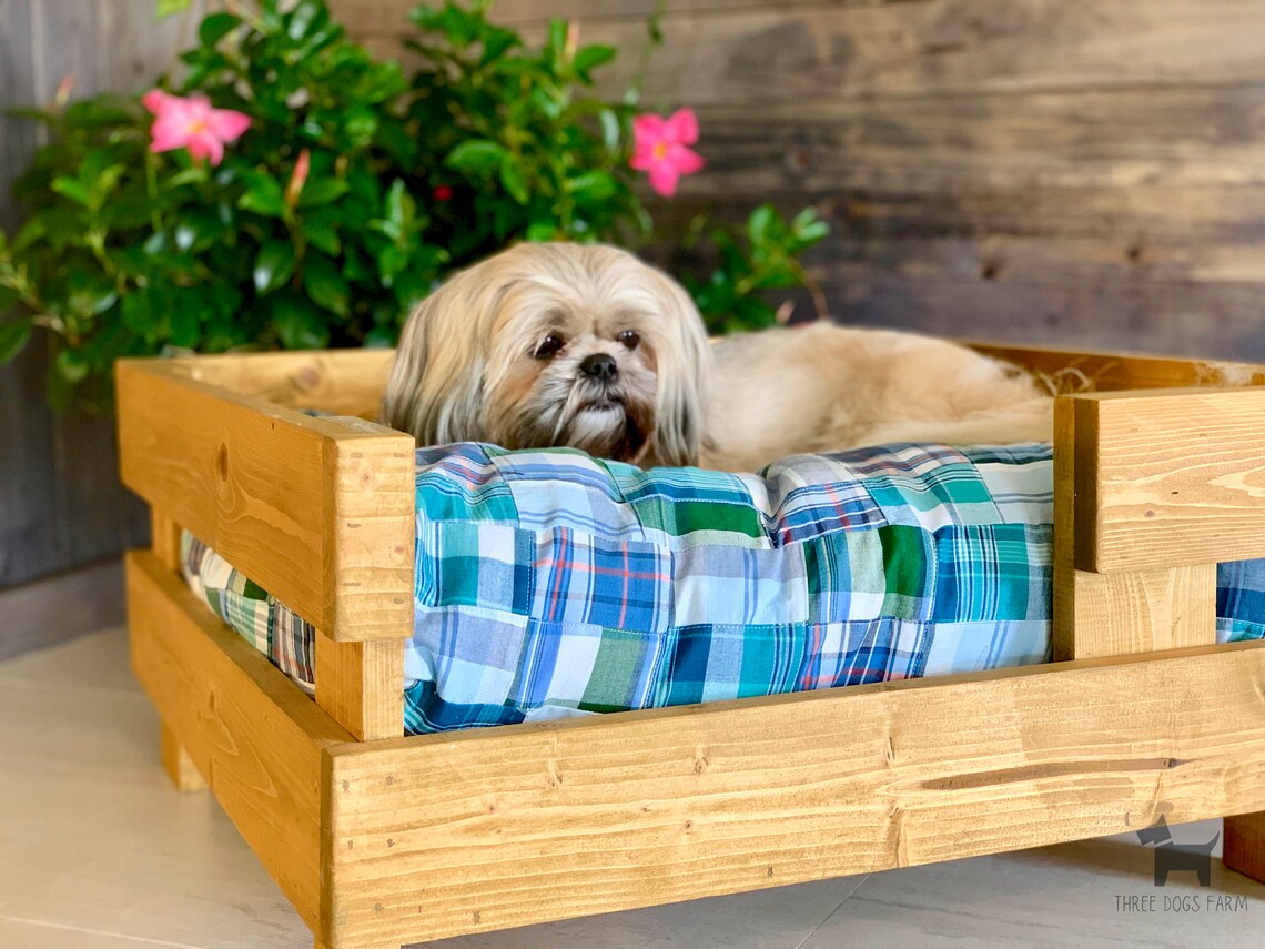 Wooden Pet Bed Wooden Dog Bed Frame Pet Bedquality Dog Bed Etsy