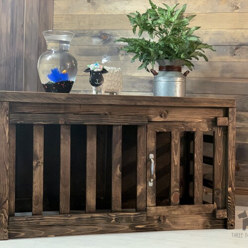 Custom Farmhouse Dog Crate - Etsy - Custom Handmade Dog Crate For Brazilian Homes