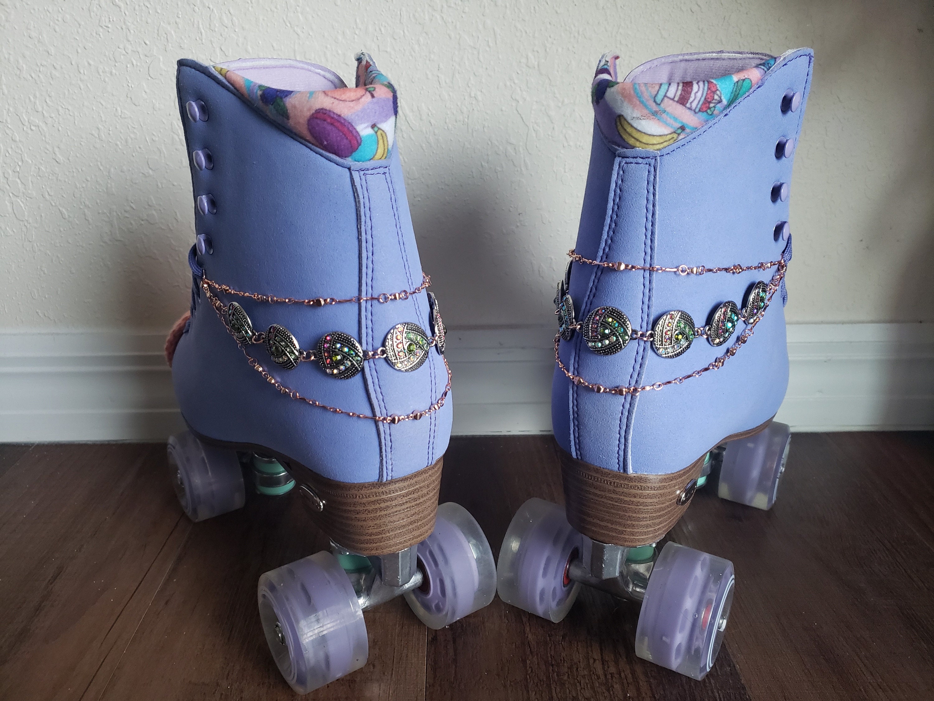 Roller Skate Accessories Rose Gold Anklet Etsy UK