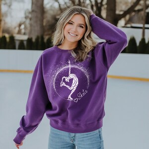 Love Skate Sweatshirt   Ice Skating Sweatshirt   Winter sweatshirt   Ice Skater Gift   Skating Coach Gift  Woman Figure Skating Shirt