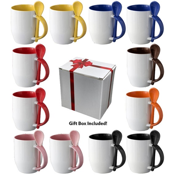 12pcs Sublimation Coffee Mugs Blanks, 11oz Two Tone Color, 12 Color to  Choose