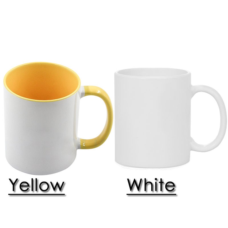 12pcs Sublimation 15oz Coffee Mugs Blank, White/two Tone 6 Color