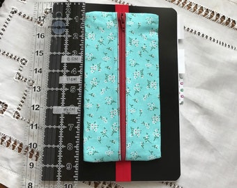 Stof Journal Pouch, accessoire etui met elastische band voor dagboek, notebook of planner, etui, rits potlood etui