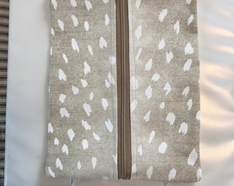 Stoffen dagboekzakje, accessoirezakje met elastische band voor dagboek, notitieboekje of planner, etui, pennenzakje met ritssluiting