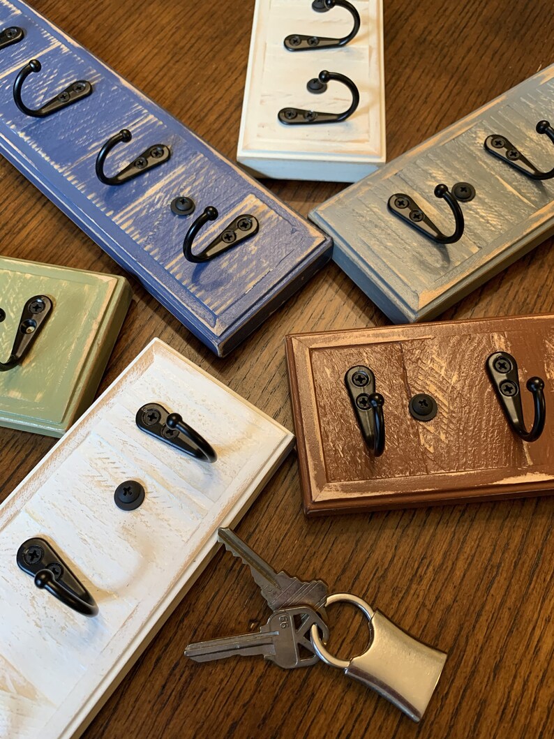 Distressed Pine Key Holder Wall Organizer Etsy